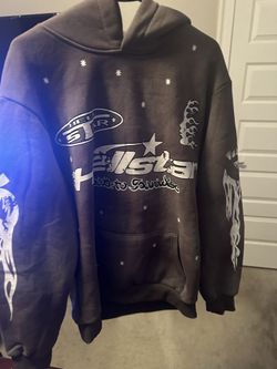Gray Hellstar Hoodie Large