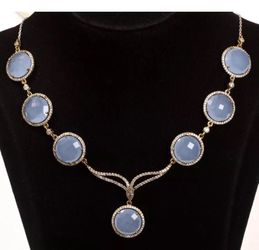 925 Sterling Silver, HANDMADE Turkish Topaz Necklace