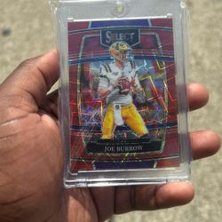 🔥 Joe Burrow Red Cracked Ice Card – Select Draft Picks – LSU – $25