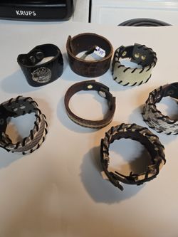 REAL Snakeskin Leather Bracelets Cuffs