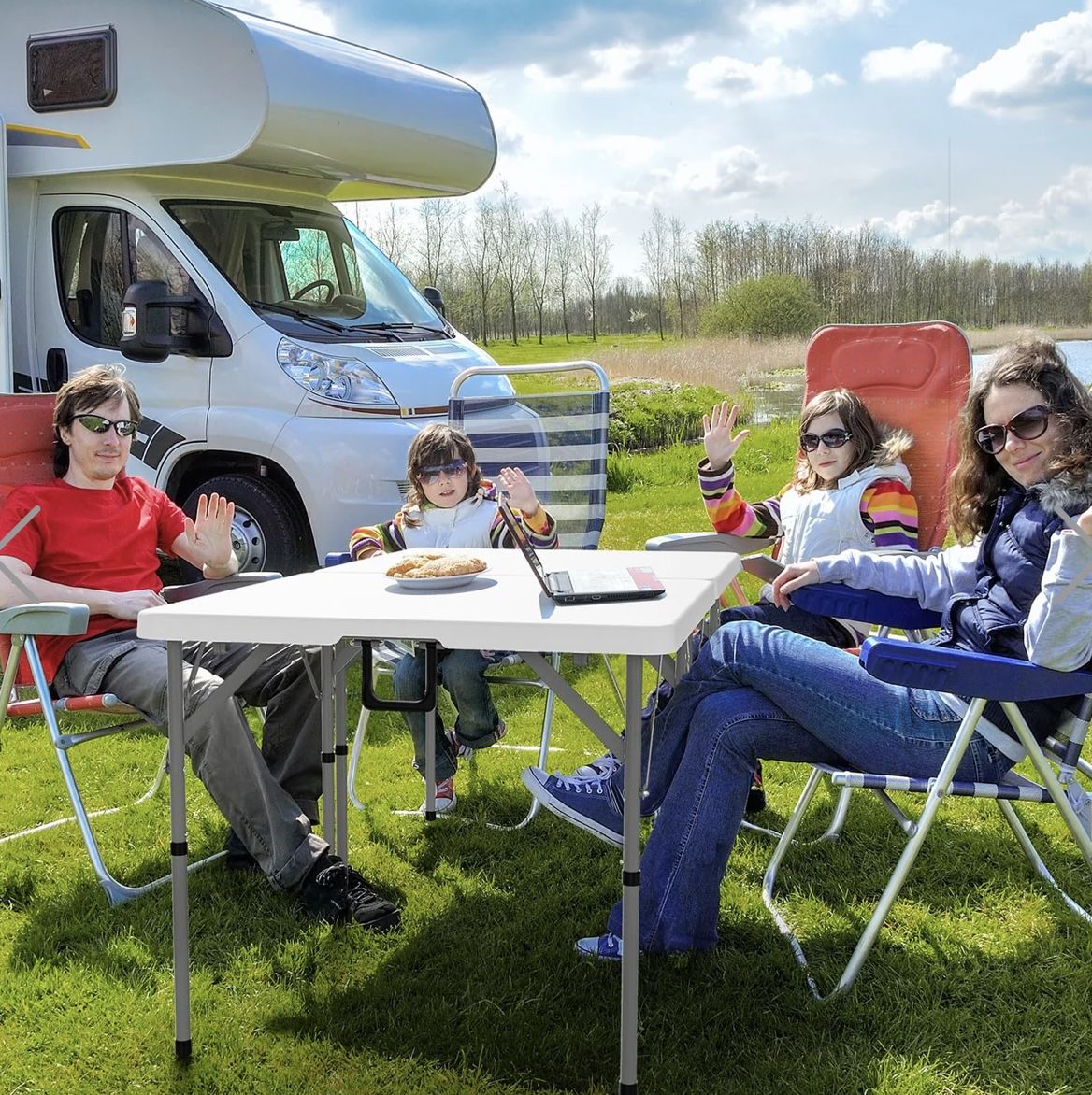34” Square Folding Table Plastic Fold Card Table,camping Folding Table , Patio Table