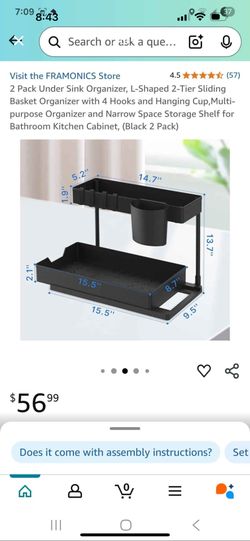 Under Sink Organization 2 Pk