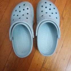 USED- Blue crocs, Size 6/8