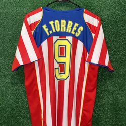 Retro-Style Atlético de Madrid 2004-05 Inspired Jersey | Fan-Made | Fernando Torres #9 | Home | Size L