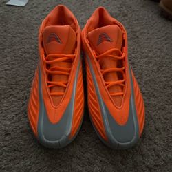 Anthony Edward 2’s Orange and Gray High-Top Basketball Sneakers