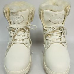 Lugz Women's Empire Hi Fur Fashion Boot Size 7.5 White Winter Snow SUPER CLEAN!