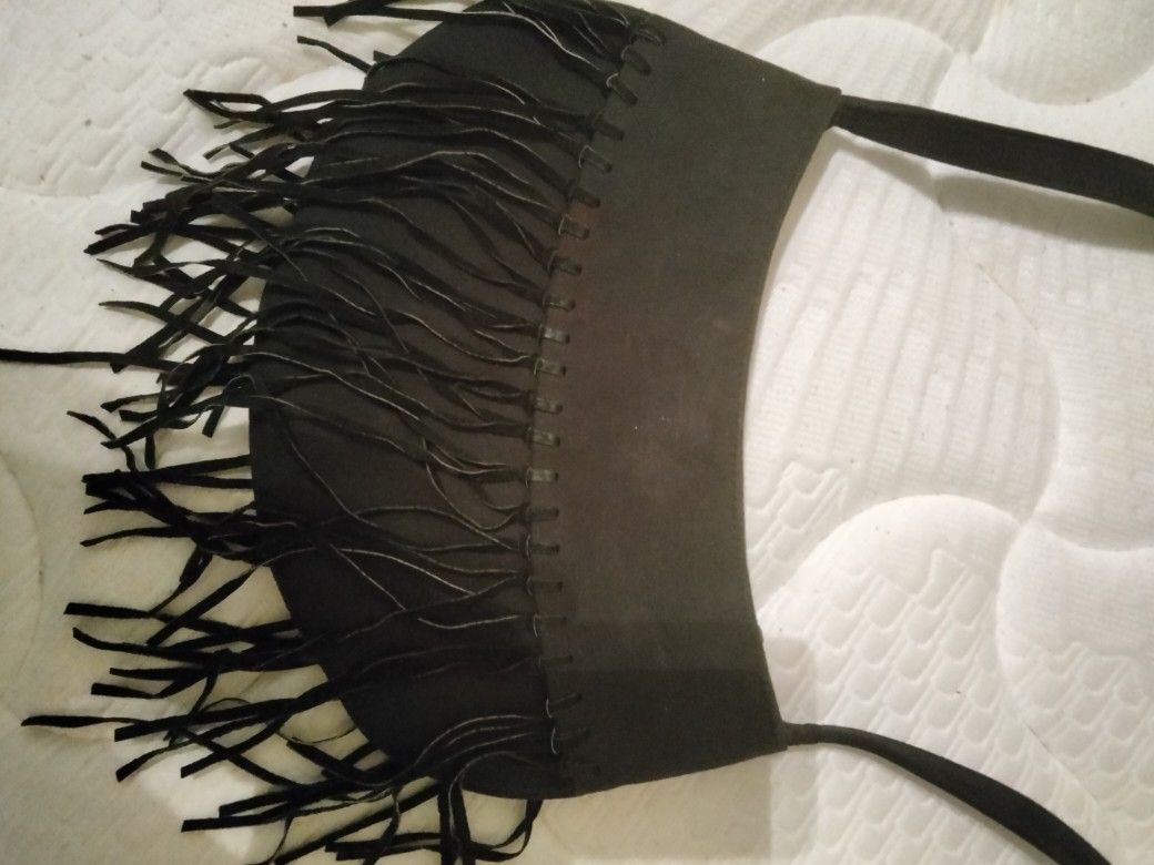 Black Fringed. Purse