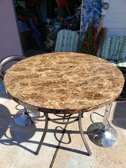 Tall marble kitchen table