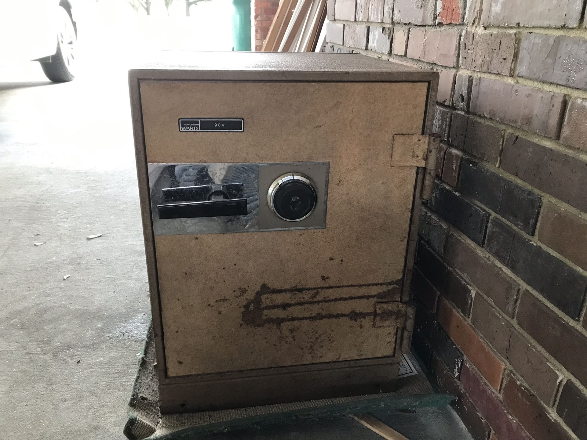 Vintage Montgomery Ward floor safe