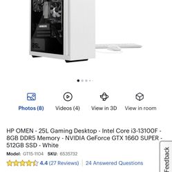 HP OMEN - 25L Gaming Desktop with 27” Curved Samsung Monitor, Mic and Webcam