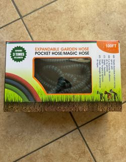 Expandable Garden Hose 100 ft - Kink Free Flexible Water Hose 100ft with 10 Pattern Spray Nozzle, 3/4 Solid Brass Connectors, Retractable Latex Core