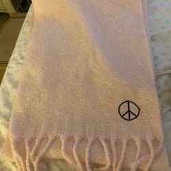 Urban Outfitters Peace Scarf Pink
