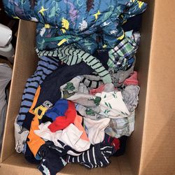 Box of boy clothes size 6-18 months