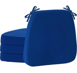 Chair Cushions, 2'' Gel Foam, Sapphire Blue, 17"x16", Set of 4 - K292