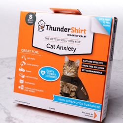 ThunderShirt Classic Cat Anxiety Jacket, Solid Gray, Small