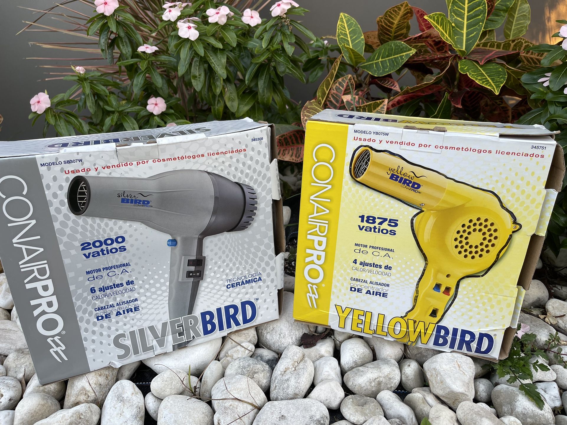 yellow/silver bird blow dryer