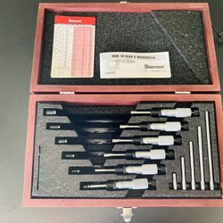 STARRETT No. 436 Outside Micrometer Set 0-6”