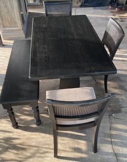 Table 3 chairs and bench