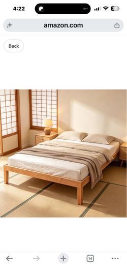 OLIXIS Full Size Bed Frame, Platform Bed Frame, 12 Inch Heavy Duty Platform Bedframe, 700 LBS Capacity, No Box Spring Needed, Wooden Slats, Underbed S