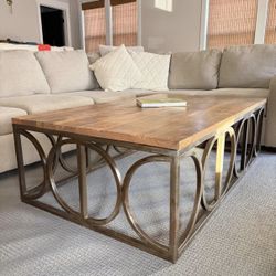 Wooden Iron Coffee Table