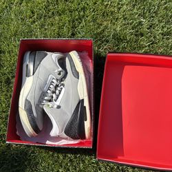 Air Jordan 3 grey Chrolophyl green