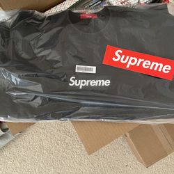 Supreme Box Logo Washed Size Large Sweatshirt Black New DS