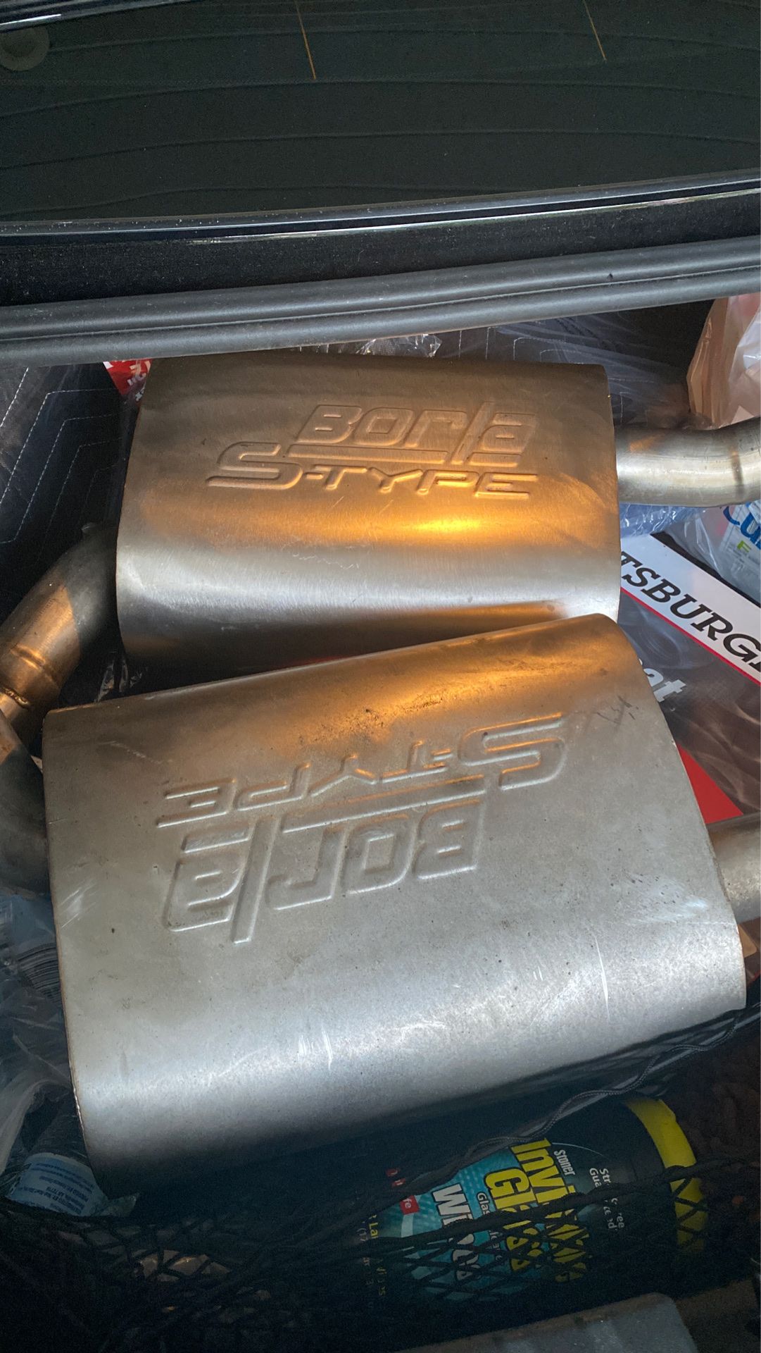 Borla muffler system stainless steel tips