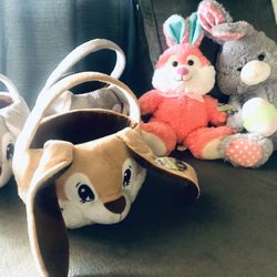Plush Easter Baskets And Stuffed Animals