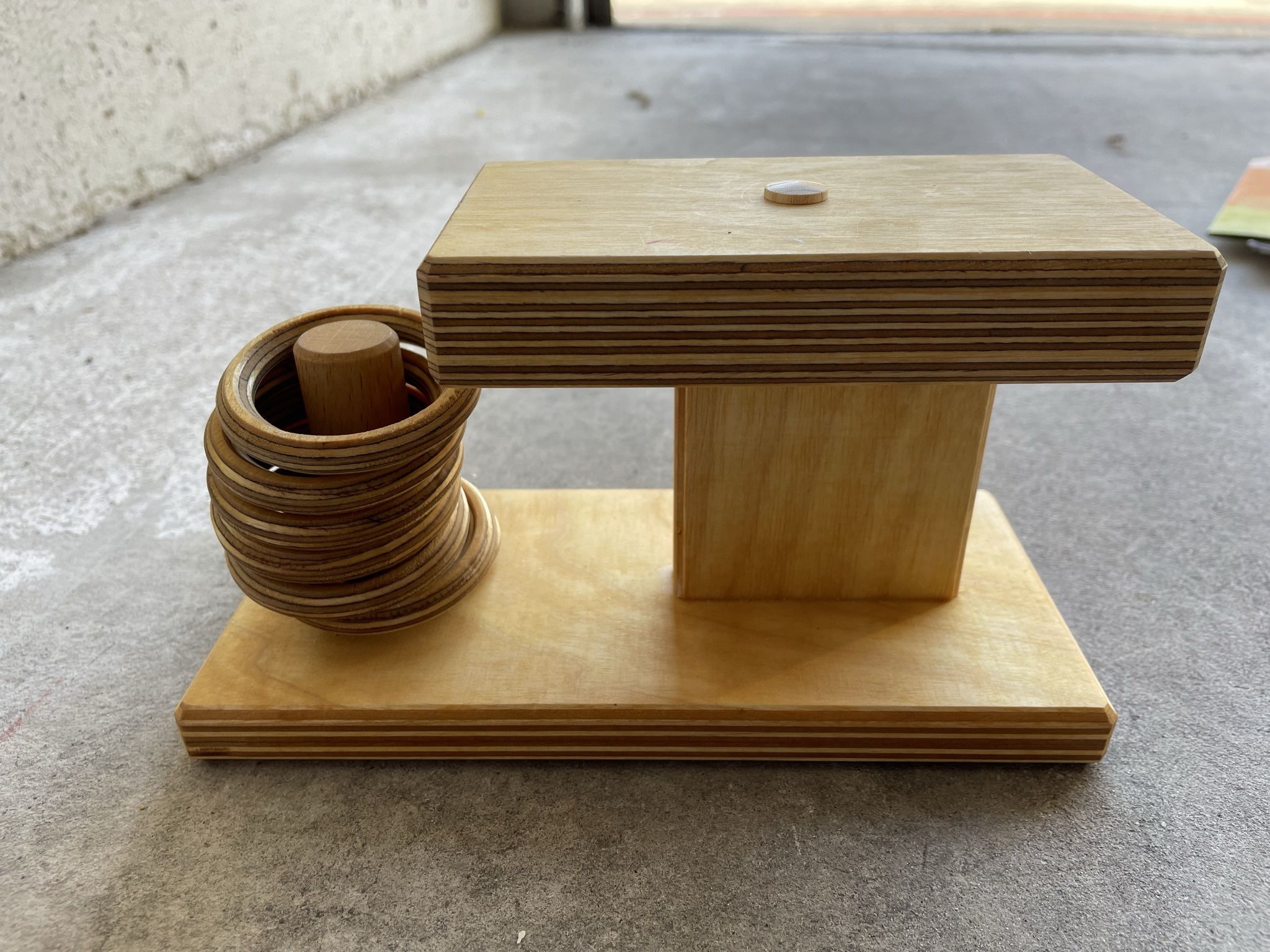 Montessori Wood Ring Slide Toy