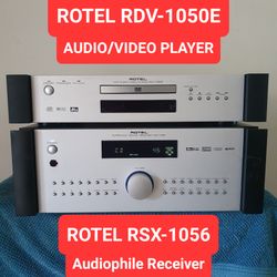 Rotel RSX-1056 Receiver 5.1 Channel Surround + RDV-1050E Audio/Video Player (DVD/CD) - Audiophile Certified
