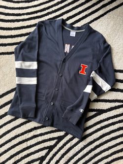 Champions University of Illinois Navy Varsity Cardigan - size M