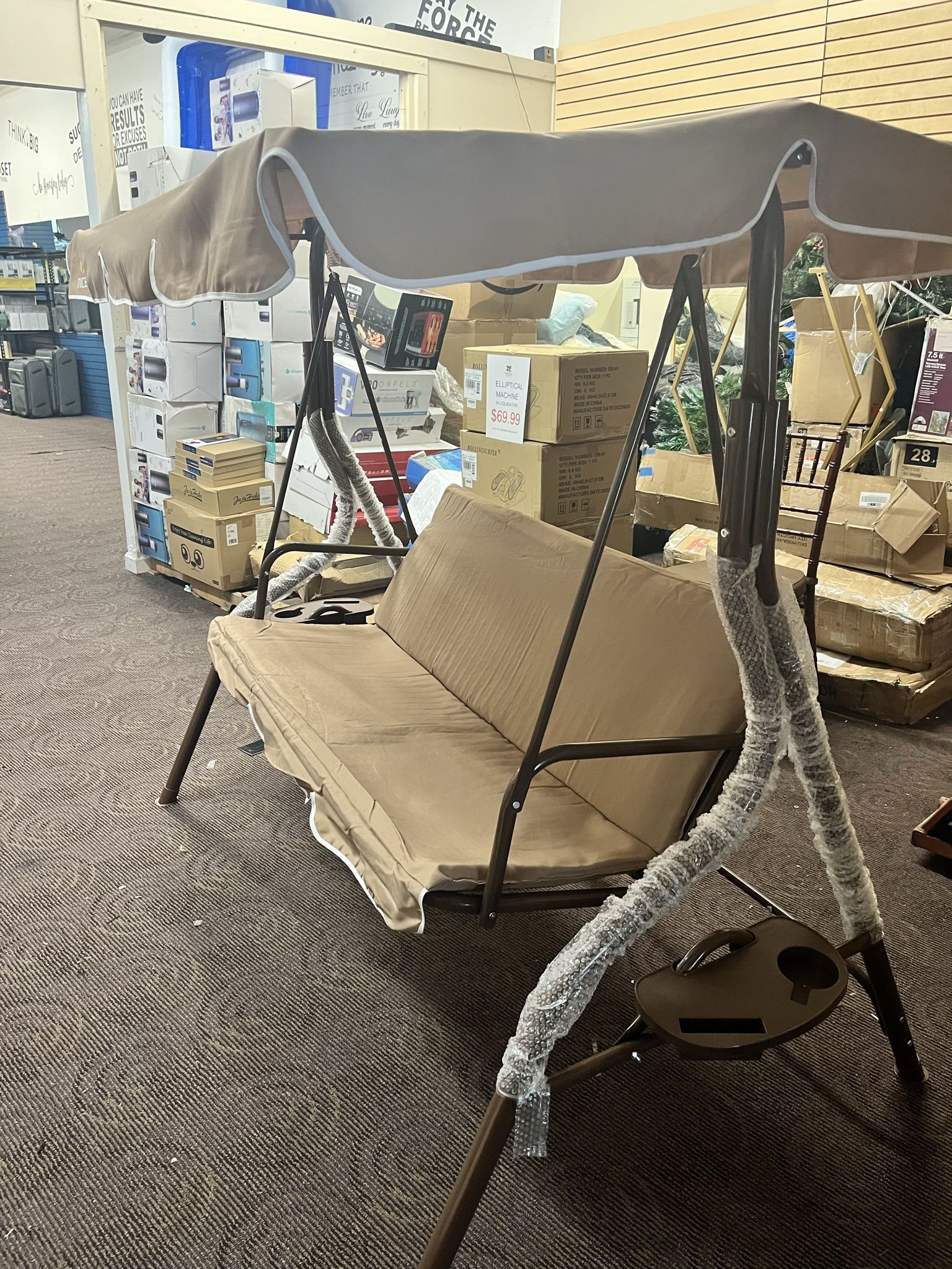 Nice C Patio Swing Chair Porch / Beige Color Only 