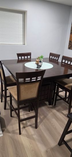 Bar height 8 seat dinning set