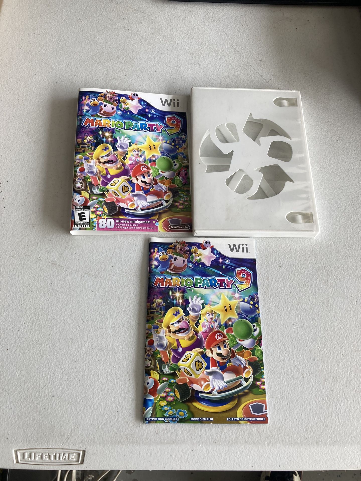 Nintendo Wii Mario Party 9 Cover and Manual ONLY NO GAME