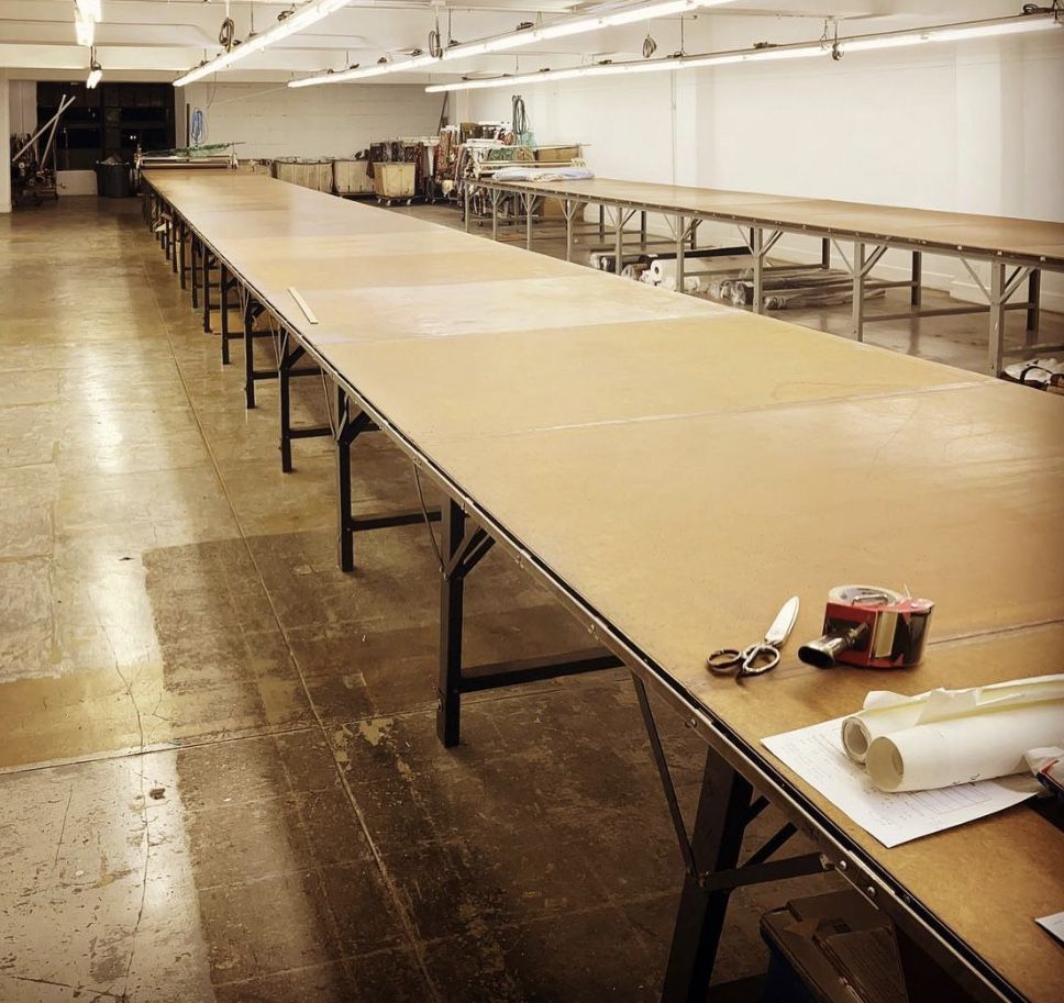 10 Sections Of Cutting Fabric Cutting Table 
