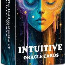 Intuitive Oracle Cards, Oracle Cards for Beginners, 56 Oracle Card Deck to Awaken Inner Wisdom, Enhance Psychic Abilities, Spiritual Guidance 
