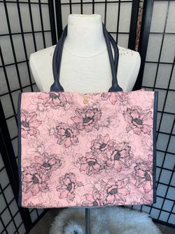 Victoria's Secret Floral Canvas Tote Bag