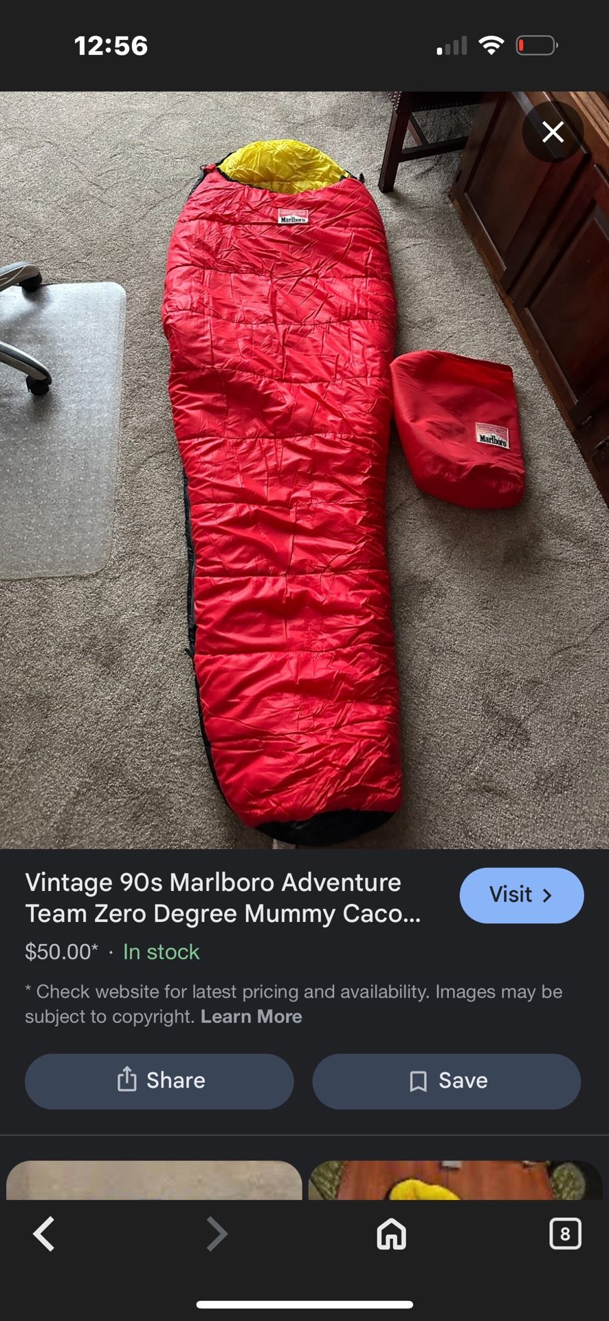 Vintage Marble Adventure Team Mummy Sleeping Bag