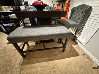 Modern Table, Chairs, Bench Set