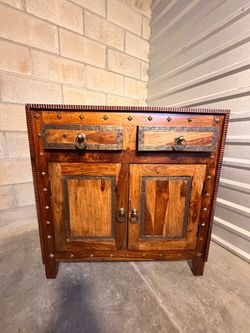 Vintage Pier 1 Imports Wood & Metal Accent Cabinet – $425 OBO