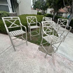 Las 5 Sillas De Aluminio X $150.  O Mejor Oferta 