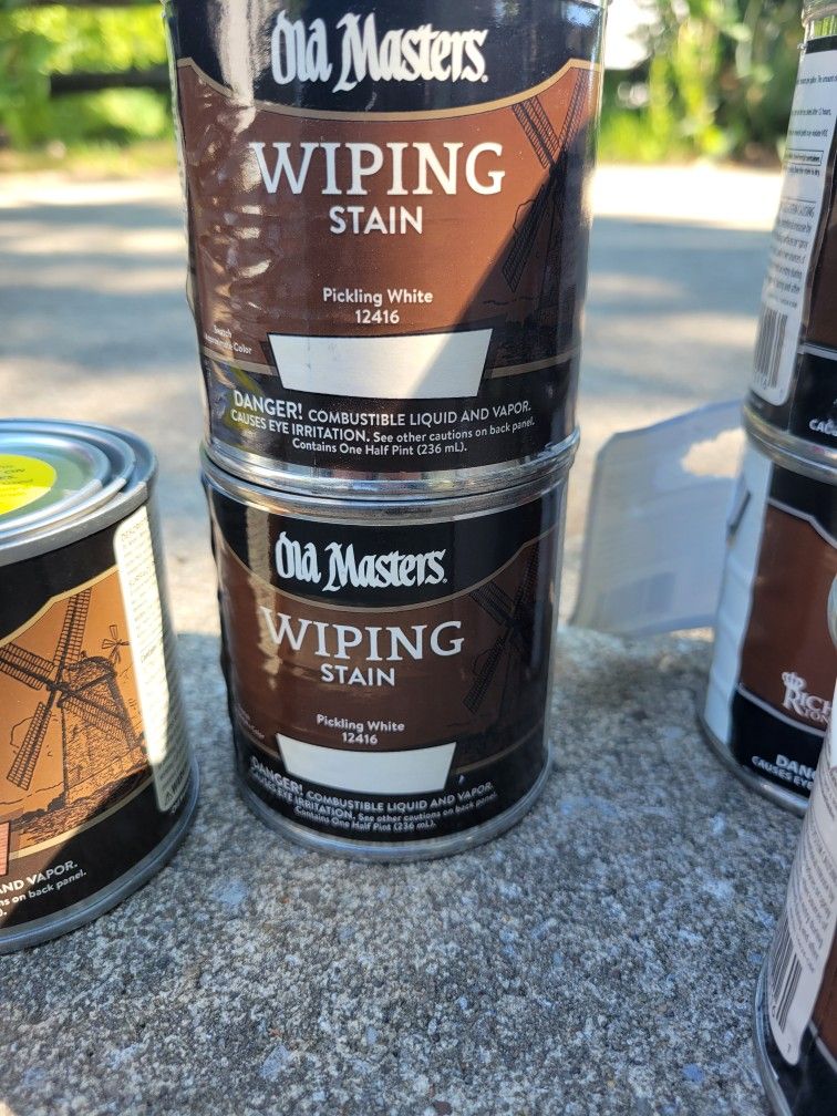 1/2 Pint Cans Of Wiping Stain