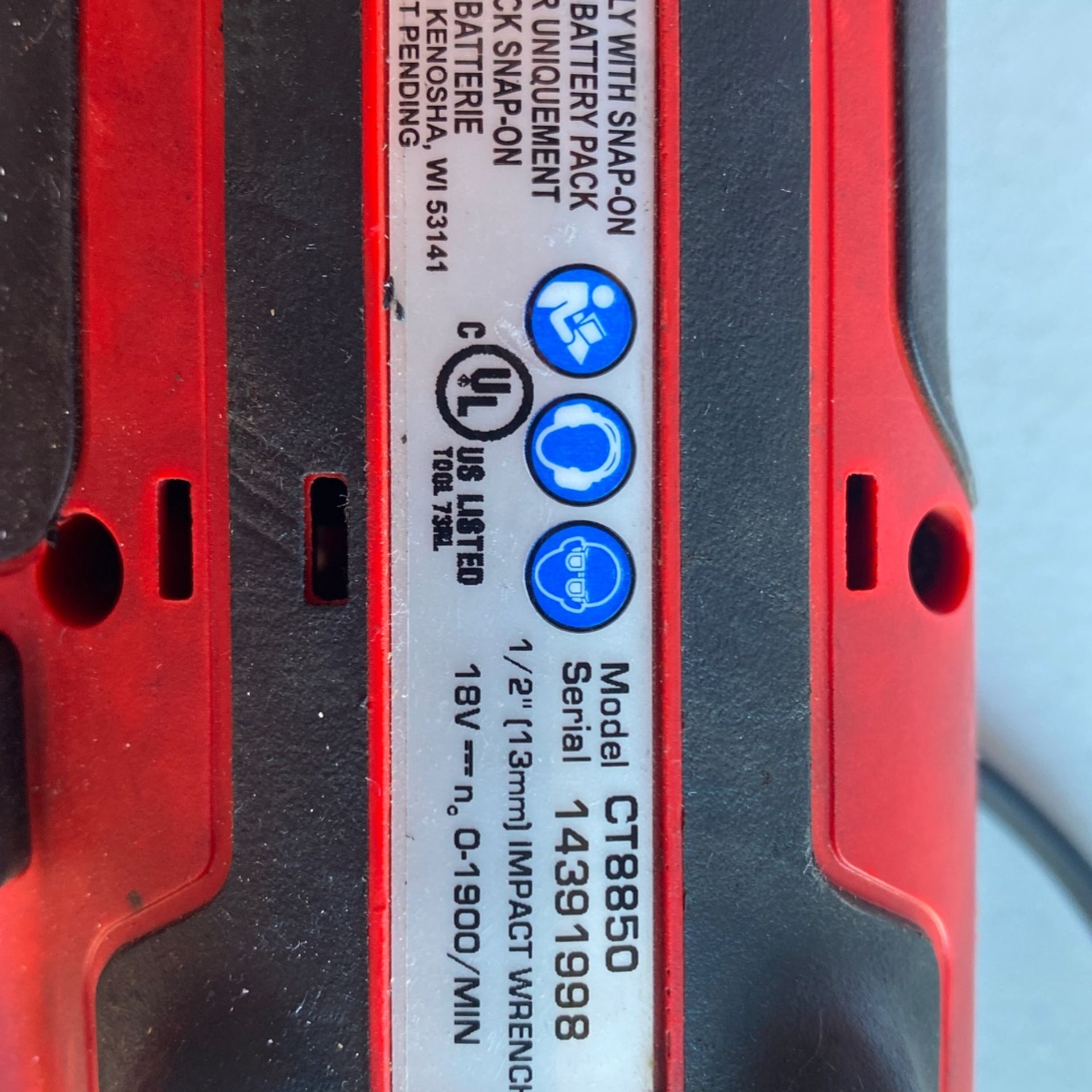 SNAP ON Half Inch Gun