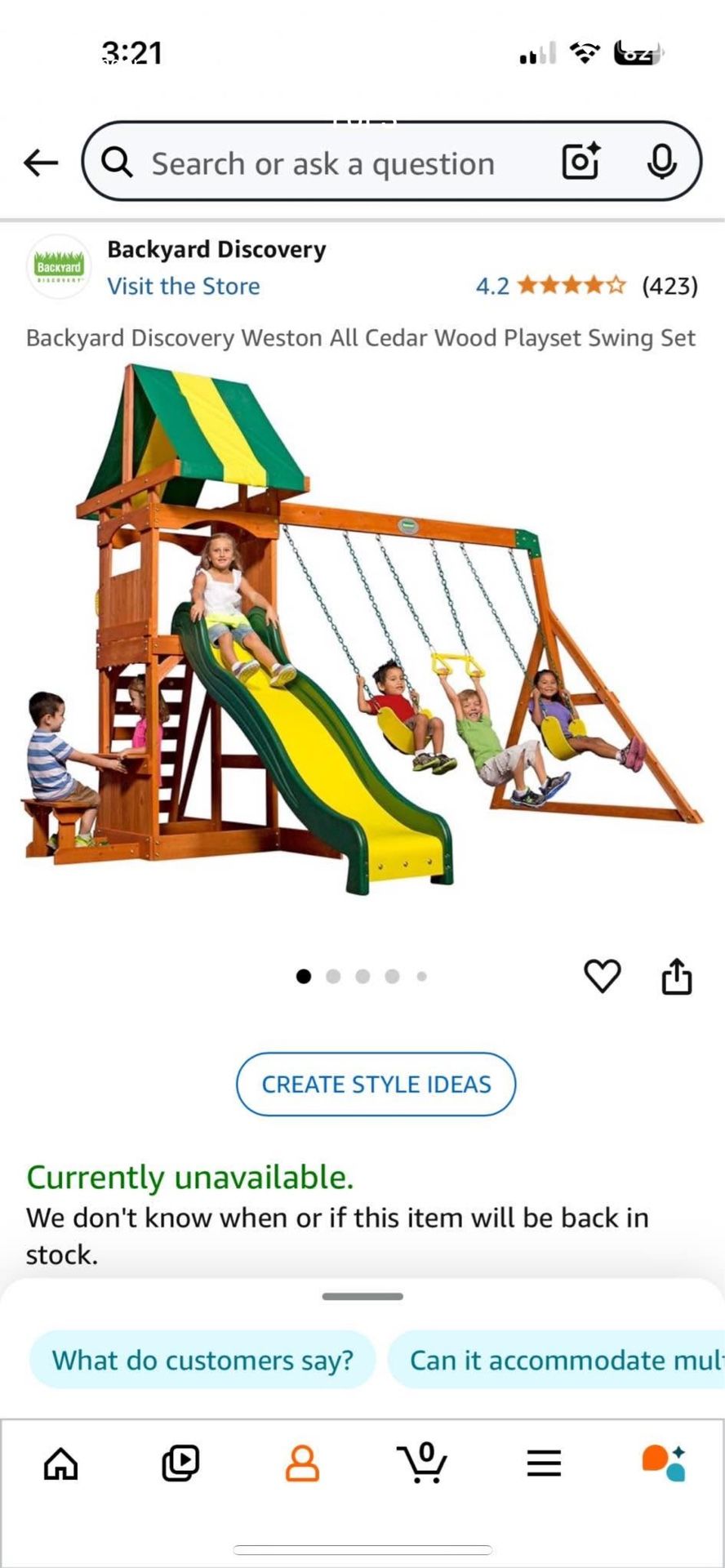 Wooden Swing Set