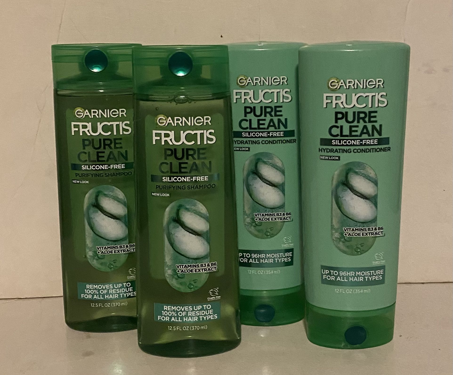 Garnier Fructis Pure Clean Aloe Extract Bundle