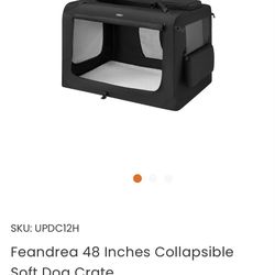 48 Inch Soft Dog Collapsible Crate