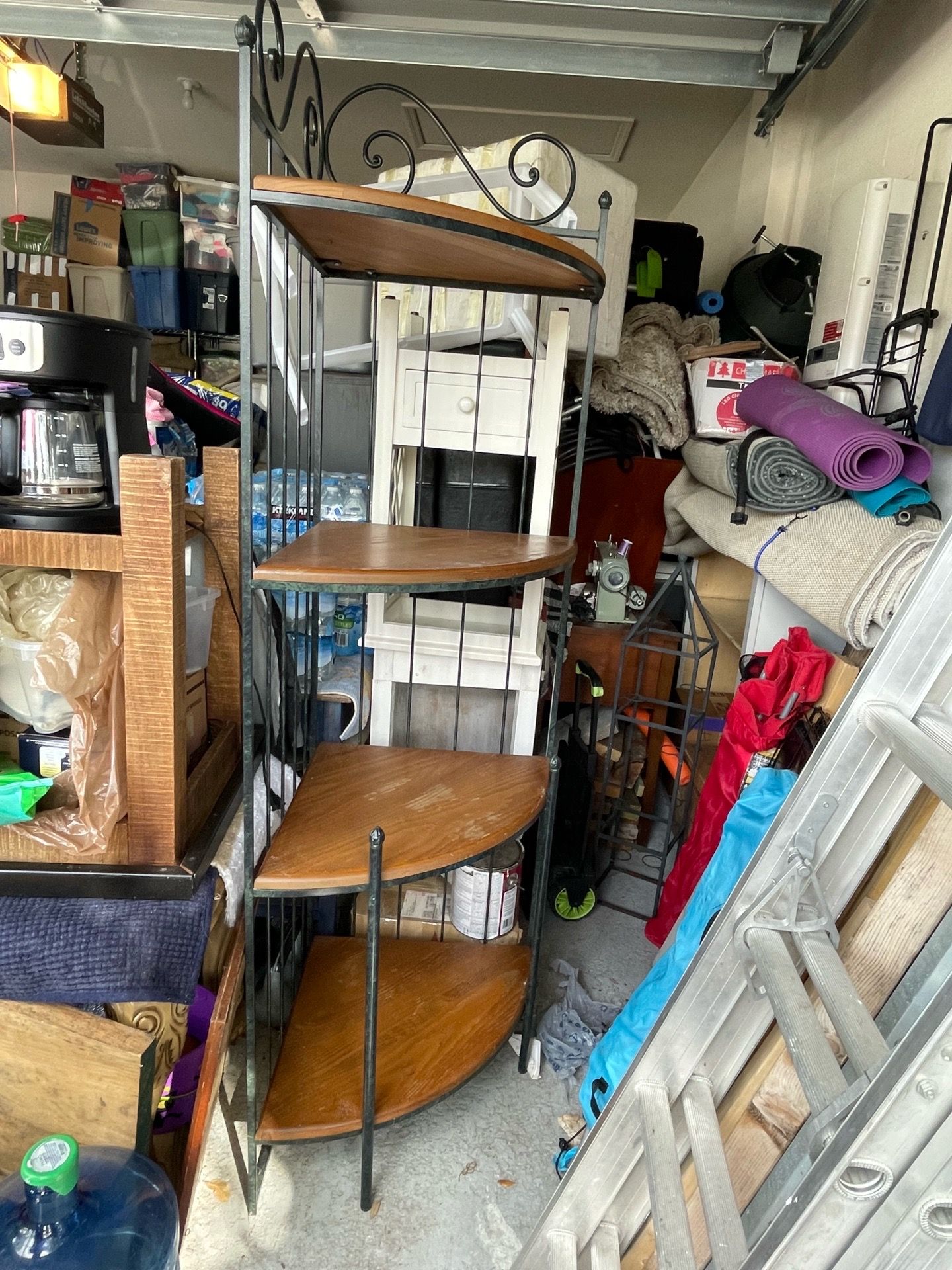 Tall Metal Corner Shelf
