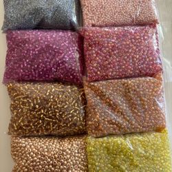 150 Grams Of Glass Beads $5