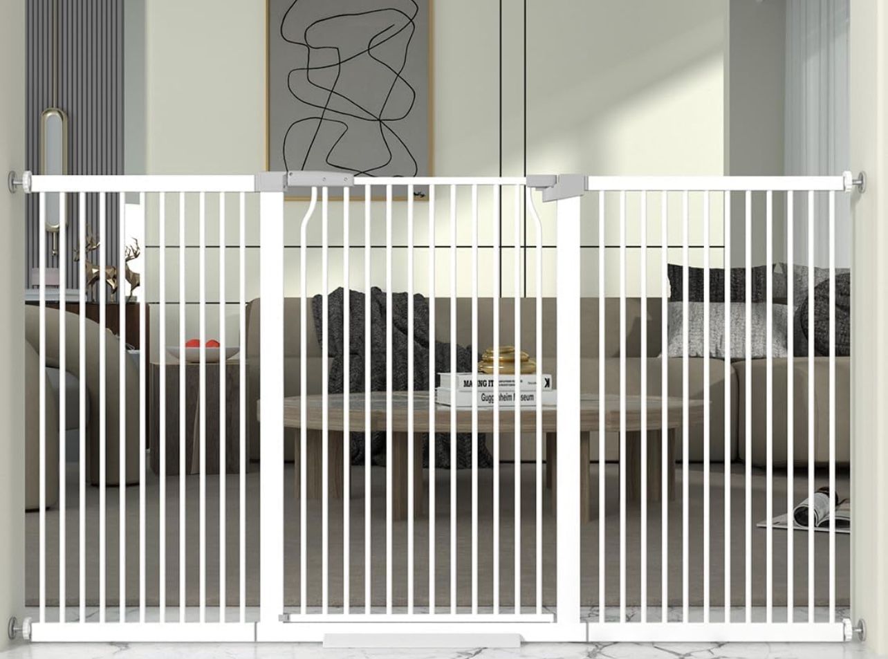 41 Extra Tall and Wide Baby Gate, Wide Pet Cat Gate for