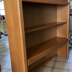 Oak Bookshelf for Desk Top